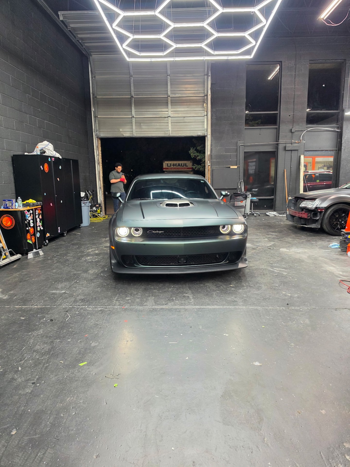 Satin Green Challenger Widebody PPF, PPF by OG Graphics in Crofton, MD