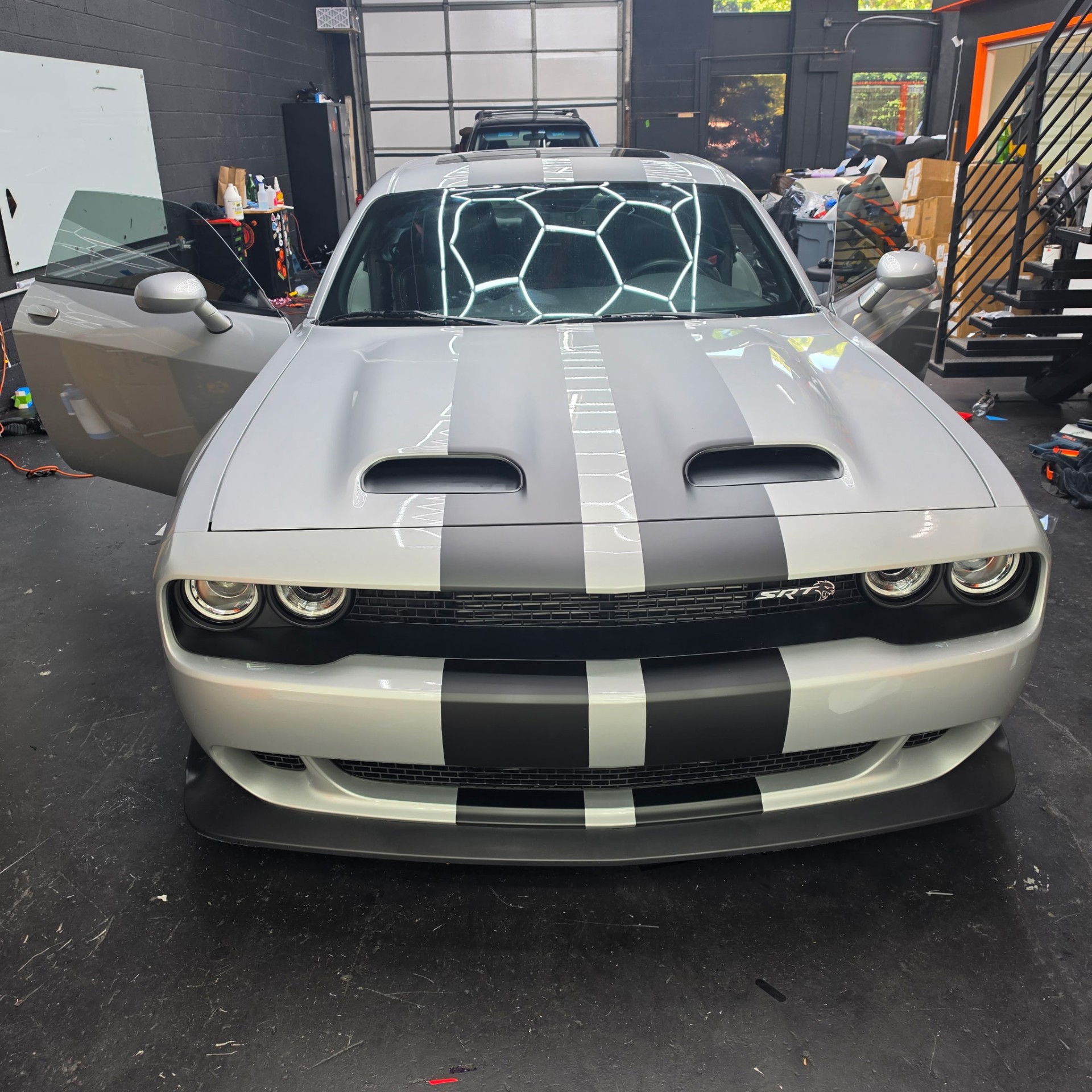 Challenger Hellcat Partial Stripes PPF, PPF by OG Graphics in Crofton, MD