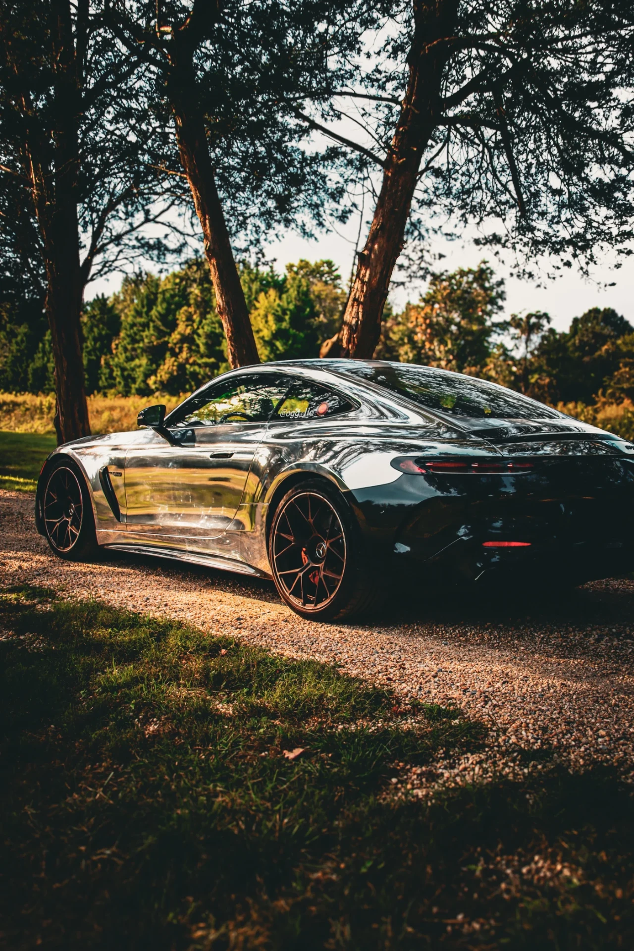 Chrome AMG GT, Full color-change wrap completed by OG Graphics in Crofton, MD